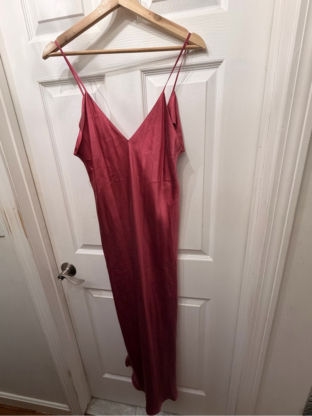 Vintage NWT Lord & Taylor Silk Slip Maxi Dress in Rose